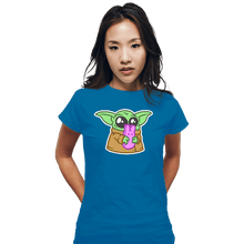 Load image into Gallery viewer, Daily_Deal_Shirts Fitted Shirts, Woman / Small / Sapphire Peep-Alorian