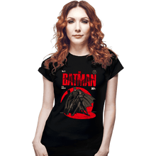 Load image into Gallery viewer, Daily_Deal_Shirts Fitted Shirts, Woman / Small / Black Bat Comics