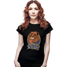 Load image into Gallery viewer, Shirts Fitted Shirts, Woman / Small / Black Living My Beast Life