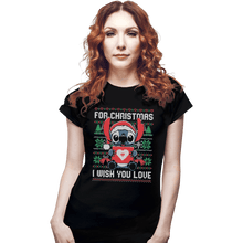 Load image into Gallery viewer, Shirts Fitted Shirts, Woman / Small / Black Christmas Love