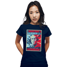 Load image into Gallery viewer, Shirts Fitted Shirts, Woman / Small / Navy Grabthar's Hammer