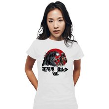 Load image into Gallery viewer, Shirts Fitted Shirts, Woman / Small / White Kaiju VS Titan