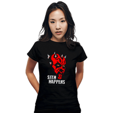 Load image into Gallery viewer, Secret_Shirts Fitted Shirts, Woman / Small / Black Sith Happens