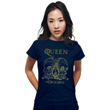 Load image into Gallery viewer, Shirts Fitted Shirts, Woman / Small / Navy Queen Of Dragons