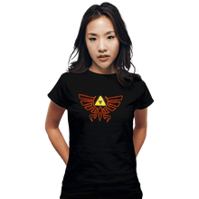 Load image into Gallery viewer, Shirts Fitted Shirts, Woman / Small / Black Hyrule Fire Crest