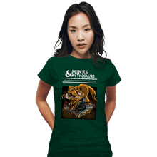 Load image into Gallery viewer, Secret_Shirts Fitted Shirts, Woman / Small / Irish Green Mines And Mithosaurs