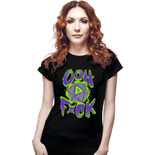 Load image into Gallery viewer, Daily_Deal_Shirts Fitted Shirts, Woman / Small / Black Oh Heck