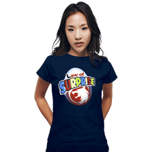 Load image into Gallery viewer, Shirts Fitted Shirts, Woman / Small / Navy Law Of Surprise