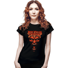 Load image into Gallery viewer, Shirts Fitted Shirts, Woman / Small / Black Red Faced Devil
