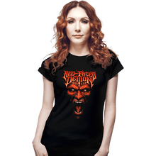 Load image into Gallery viewer, Shirts Fitted Shirts, Woman / Small / Black Red Faced Devil
