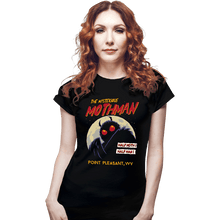 Load image into Gallery viewer, Daily_Deal_Shirts Fitted Shirts, Woman / Small / Black Mothman