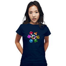 Load image into Gallery viewer, Shirts Fitted Shirts, Woman / Small / Navy Reality Check
