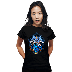 Shirts Fitted Shirts, Woman / Small / Black Blue Warrior