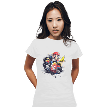 Load image into Gallery viewer, Shirts Fitted Shirts, Woman / Small / White Go Kart Watercolor