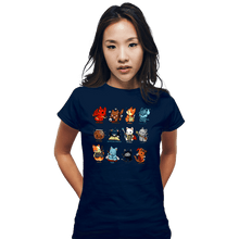Load image into Gallery viewer, Secret_Shirts Fitted Shirts, Woman / Small / Navy Roleplay Cats