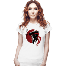 Load image into Gallery viewer, Shirts Fitted Shirts, Woman / Small / White Red Sun Fighter