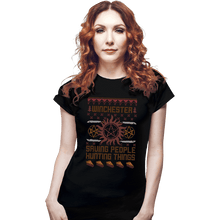 Load image into Gallery viewer, Shirts Fitted Shirts, Woman / Small / Black Supernaturally Ugly Sweater