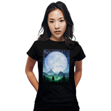 Load image into Gallery viewer, Shirts Fitted Shirts, Woman / Small / Black Death Mountain Landscape