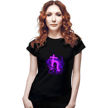 Load image into Gallery viewer, Shirts Fitted Shirts, Woman / Small / Black Saturn Art