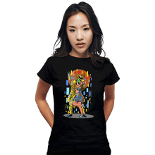 Load image into Gallery viewer, Daily_Deal_Shirts Fitted Shirts, Woman / Small / Black The Mask Kiss