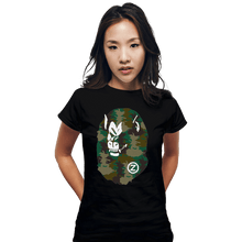 Load image into Gallery viewer, Shirts Fitted Shirts, Woman / Small / Black A Bathing Oozaru