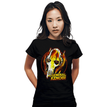 Load image into Gallery viewer, Daily_Deal_Shirts Fitted Shirts, Woman / Small / Black General Kenobi Meme