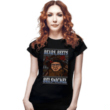 Load image into Gallery viewer, Shirts Fitted Shirts, Woman / Small / Black Bears, Beets, Belsnickel
