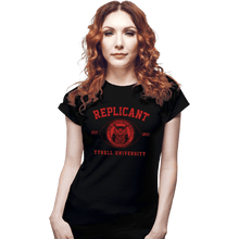 Load image into Gallery viewer, Daily_Deal_Shirts Fitted Shirts, Woman / Small / Black Replicant University