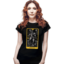 Load image into Gallery viewer, Daily_Deal_Shirts Fitted Shirts, Woman / Small / Black JL Tarot - Justice
