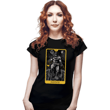 Load image into Gallery viewer, Daily_Deal_Shirts Fitted Shirts, Woman / Small / Black JL Tarot - Justice