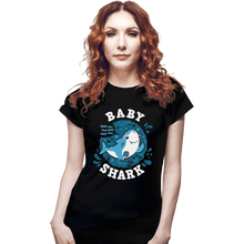 Load image into Gallery viewer, Shirts Fitted Shirts, Woman / Small / Black Cute Baby Shark