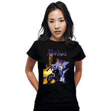 Load image into Gallery viewer, Shirts Fitted Shirts, Woman / Small / Black Purple Vegeta