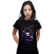 Load image into Gallery viewer, Daily_Deal_Shirts Fitted Shirts, Woman / Small / Black Shadow Monarch