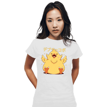 Load image into Gallery viewer, Shirts Fitted Shirts, Woman / Small / White Fat Chocobo