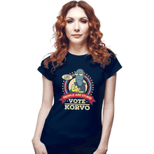 Load image into Gallery viewer, Shirts Fitted Shirts, Woman / Small / Navy Vote Korvo