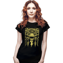 Load image into Gallery viewer, Shirts Fitted Shirts, Woman / Small / Black Yellow Ranger