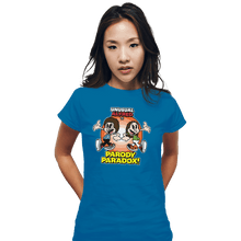 Load image into Gallery viewer, Shirts Fitted Shirts, Woman / Small / Sapphire Parody Paradox!