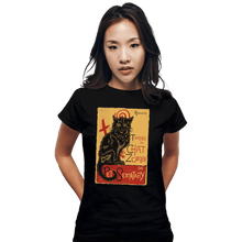 Load image into Gallery viewer, Shirts Fitted Shirts, Woman / Small / Black Chat Zombi