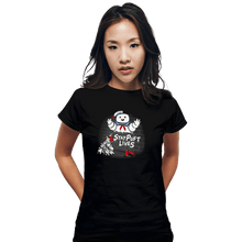 Load image into Gallery viewer, Daily_Deal_Shirts Fitted Shirts, Woman / Small / Black Stay Puft Lives