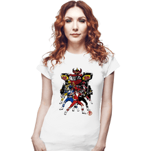 Load image into Gallery viewer, Shirts Fitted Shirts, Woman / Small / White Power Rangers Sumi-e