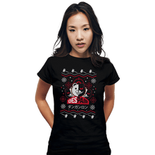 Load image into Gallery viewer, Shirts Fitted Shirts, Woman / Small / Black Despair Kuma Ugly Christmas Sweater