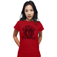 Load image into Gallery viewer, Secret_Shirts Fitted Shirts, Woman / Small / Red Hidden Temple Body