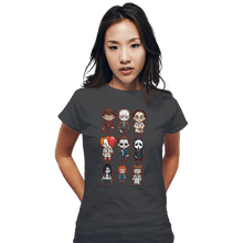 Load image into Gallery viewer, Daily_Deal_Shirts Fitted Shirts, Woman / Small / Charcoal Chibi Horror