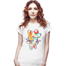 Load image into Gallery viewer, Shirts Fitted Shirts, Woman / Small / White Magical Silhouettes - Moogle