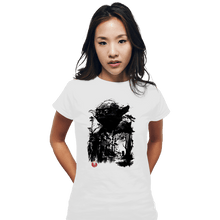 Load image into Gallery viewer, Daily_Deal_Shirts Fitted Shirts, Woman / Small / White The Master In The Swamp Sumi-e