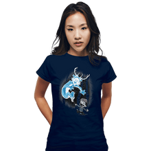 Load image into Gallery viewer, Shirts Fitted Shirts, Woman / Small / Navy The Pretendus Charm