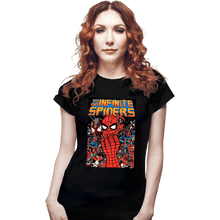 Load image into Gallery viewer, Secret_Shirts Fitted Shirts, Woman / Small / Black The Infinite Spiders
