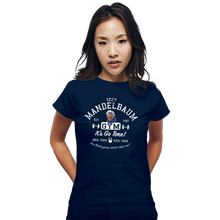 Load image into Gallery viewer, Secret_Shirts Fitted Shirts, Woman / Small / Navy Mandelbaum Gym