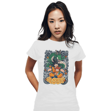 Load image into Gallery viewer, Shirts Fitted Shirts, Woman / Small / White Goku and Gohan