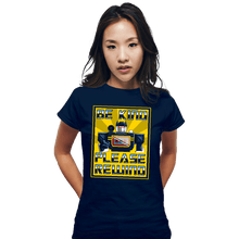 Load image into Gallery viewer, Daily_Deal_Shirts Fitted Shirts, Woman / Small / Navy Be Kind Please Rewind